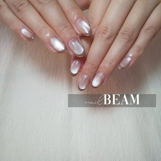 フレンチ/マグネット/ブラウンのネイルデザイン｜ネイルブック