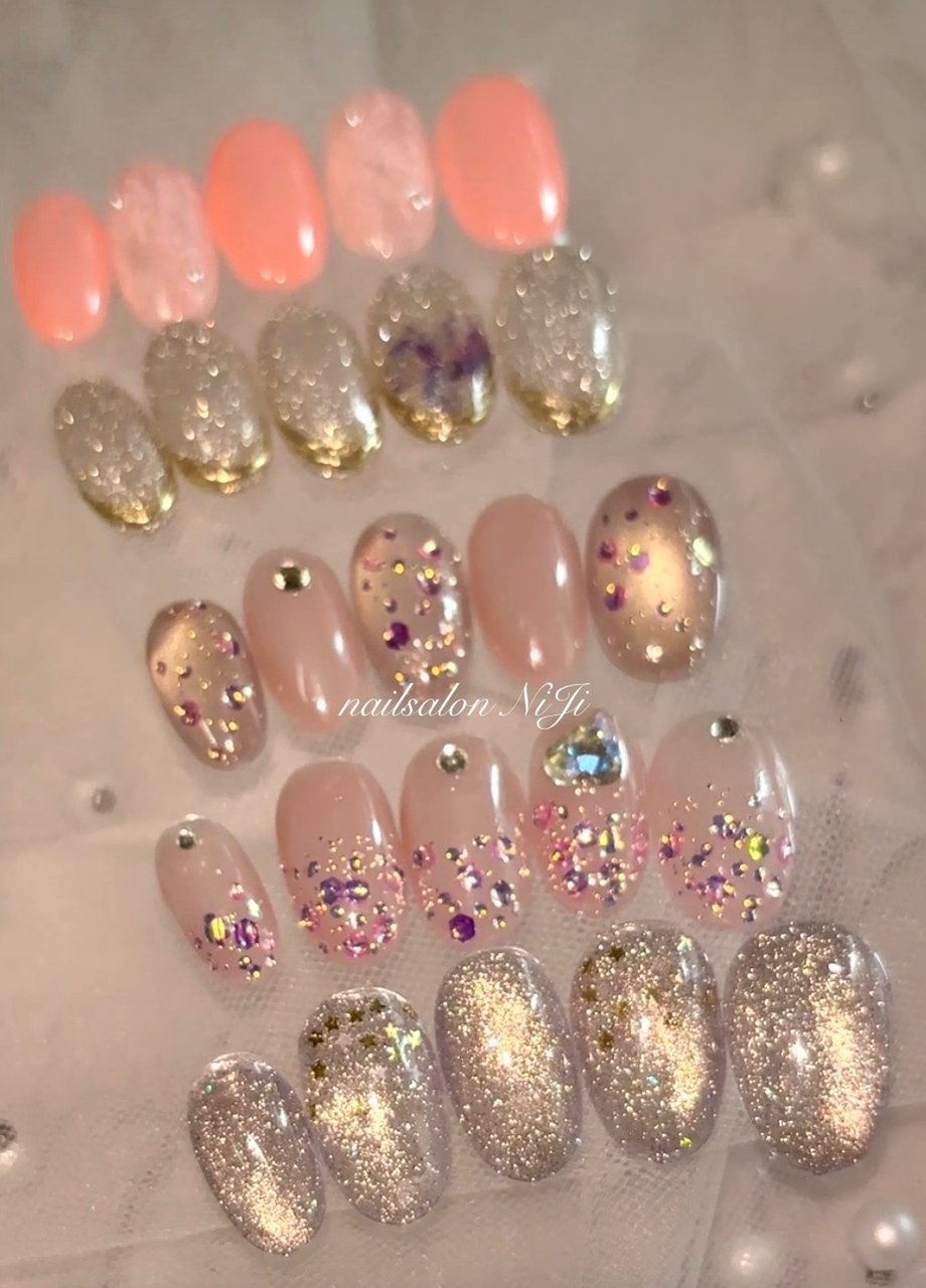 夏/マグネット/レース/大人/キラキラ - nailsalon NiJiのネイル