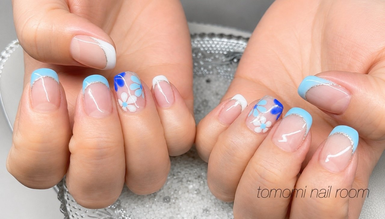 春/夏/梅雨/海/ハンド - tomomi nail roomのネイルデザイン[No 