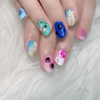 スティッチのネイルデザイン｜ネイルブック
