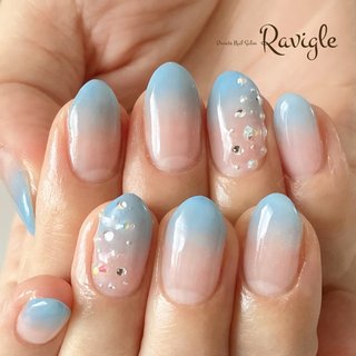 おすすめ順｜ブルー(青)/#ストーンネイル⁡のネイルデザイン｜ネイルブック