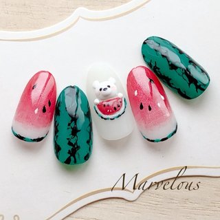 夏/ニュアンス/マグネットのネイルデザイン｜ネイルブック