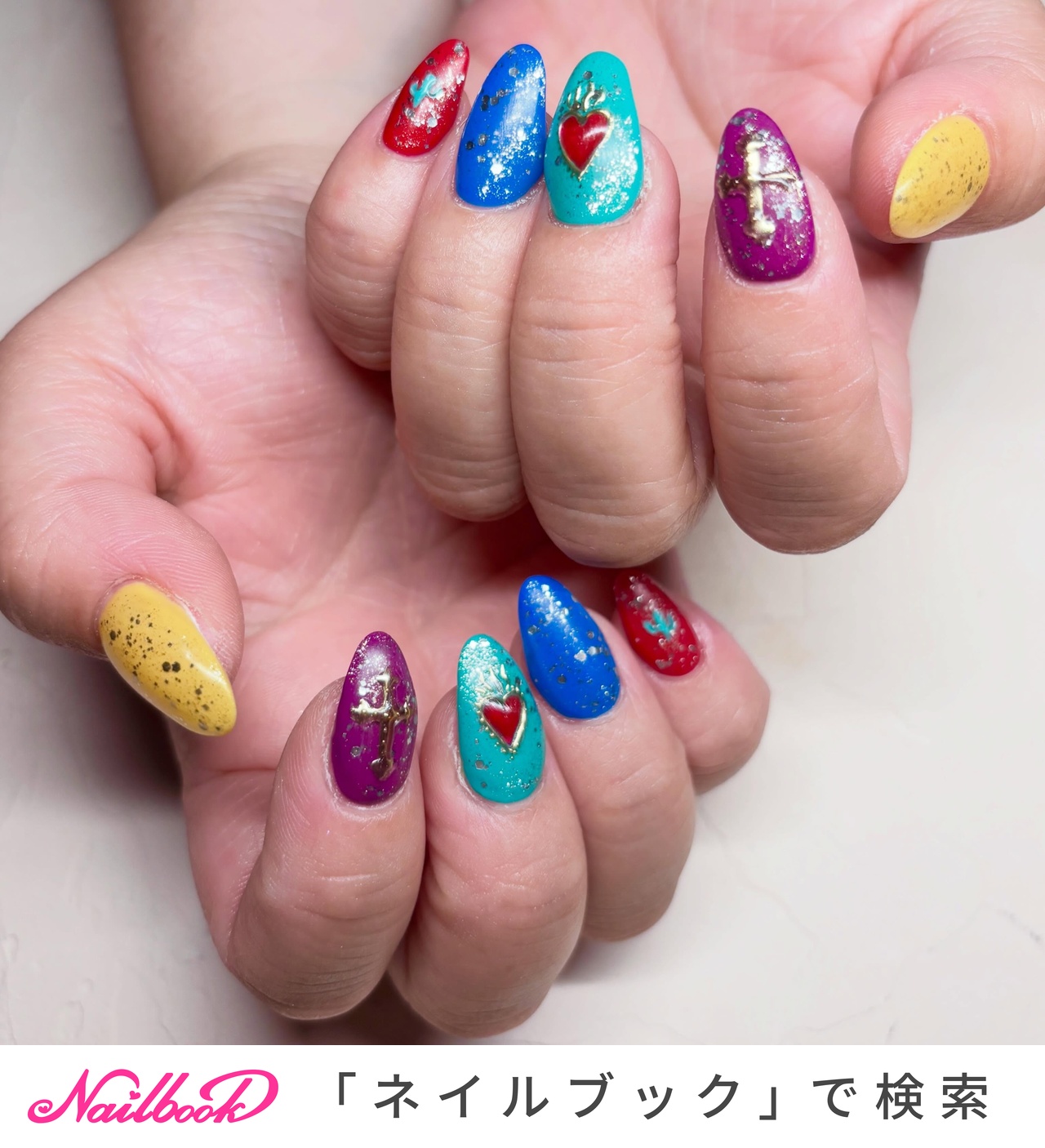 カラフルネイル カラフル - NICHI nail salon & schoolのネイルデザイン[No.10005009