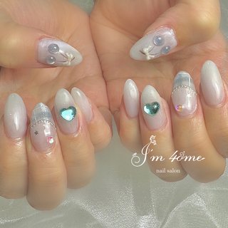 水色/#さくらんぼネイルのネイルデザイン｜ネイルブック
