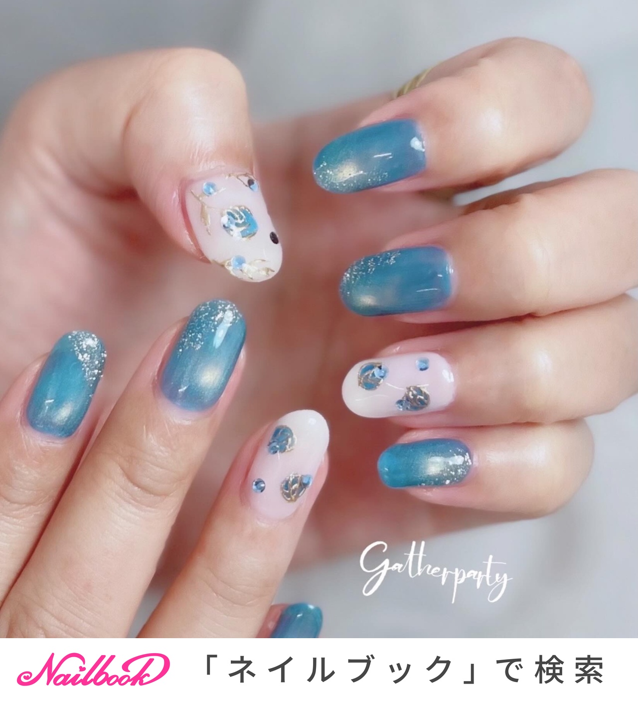 手が綺麗に見えるネイル/夏/オフィス/推し活/ハンド - gatherparty