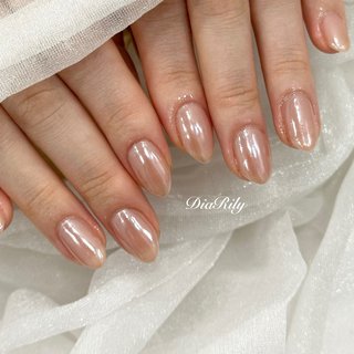 ミラーネイル(ミラー)/ワンホンネイルのネイルデザイン｜ネイルブック