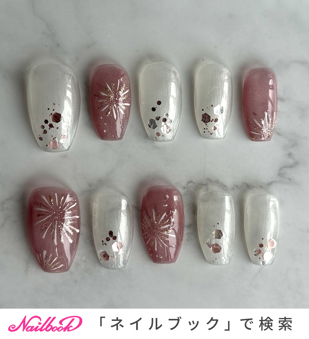 ホログラム/花火/ネイルチップのネイルデザイン｜ネイルブック