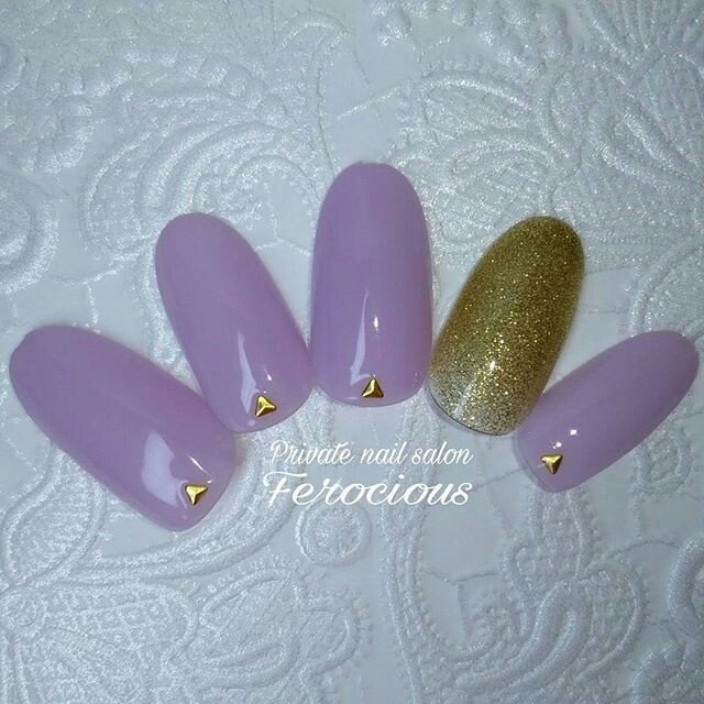 オールシーズン ハンド シンプル ラメ ワンカラー Felicious Nailのネイルデザイン No ネイルブック