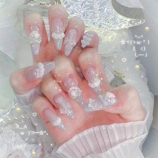 ワンホンネイル(ワンホン/中国ネイル/中華ネイル)/#アイスネイルの
