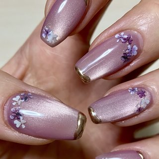 ミラー/押し花のネイルデザイン｜ネイルブック