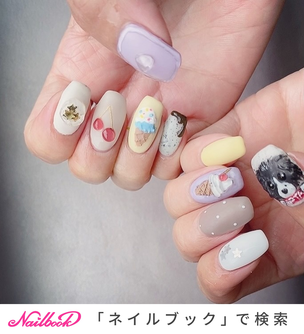 ボーダーコリーのネイルデザイン｜ネイルブック