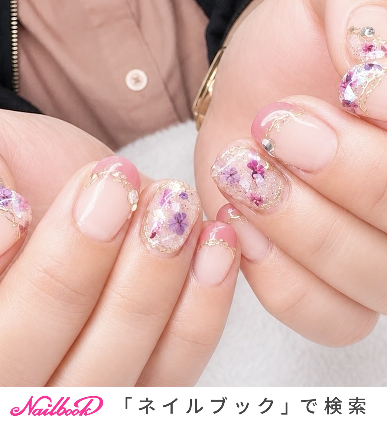 ドライフラワーのネイルデザイン｜ネイルブック