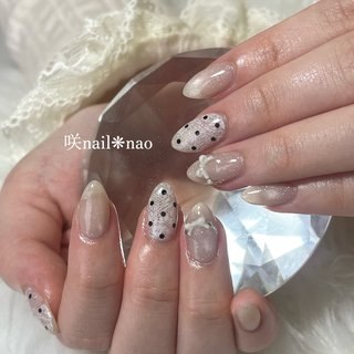 レース/ホワイト/#フレンチガーリーのネイルデザイン｜ネイルブック