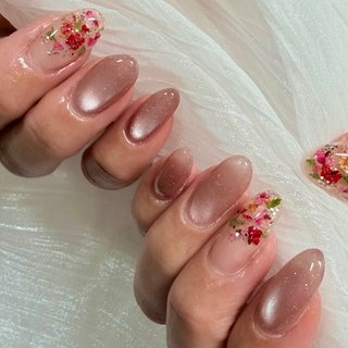 2026年】新着順｜押し花(ドライフラワー)のネイルデザイン｜ネイルブック