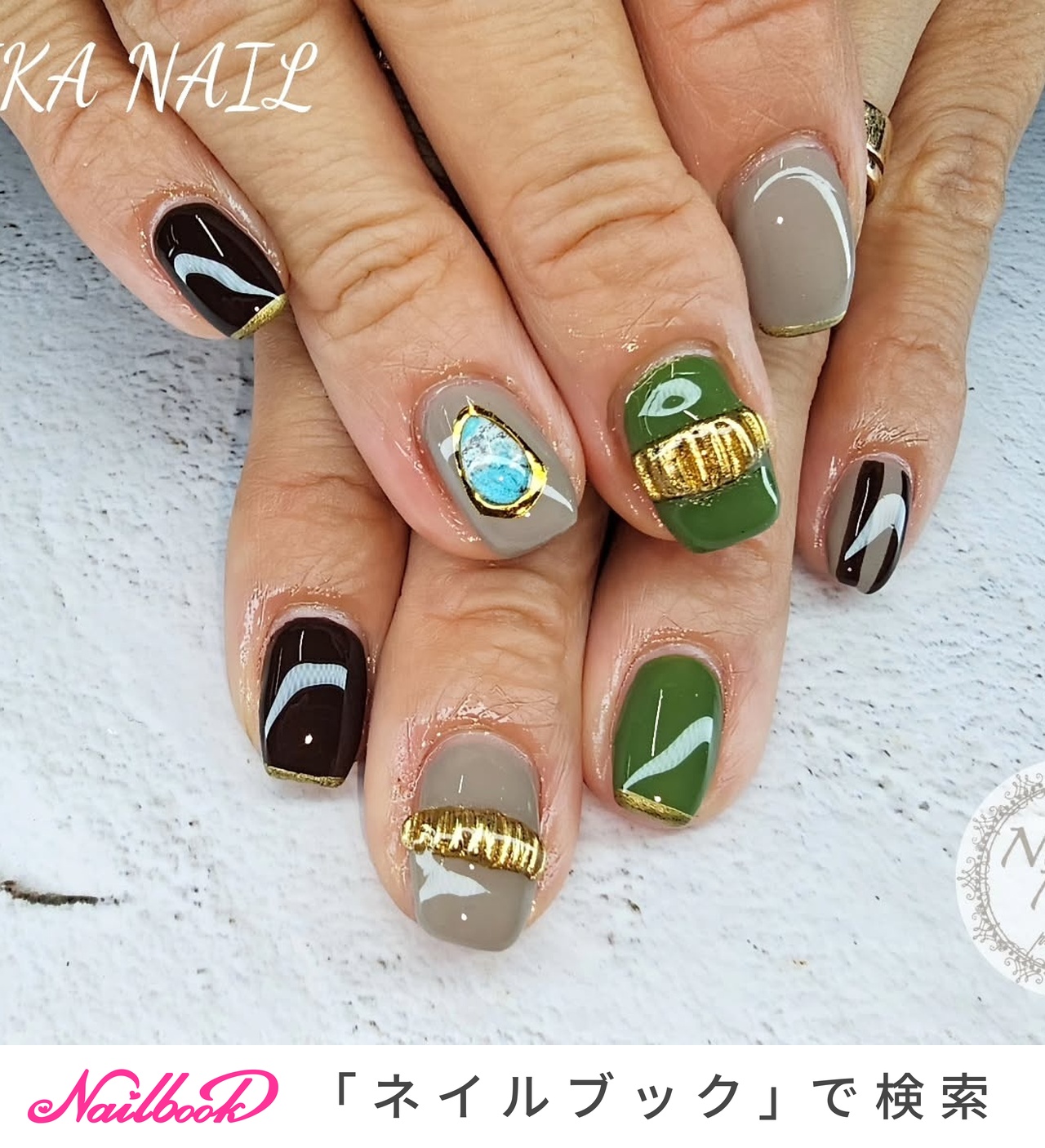 リングネイル(リング/アクセサリー)/シンプルのネイルデザイン｜ネイル