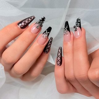 ツイード/ワンホンネイルのネイルデザイン｜ネイルブック