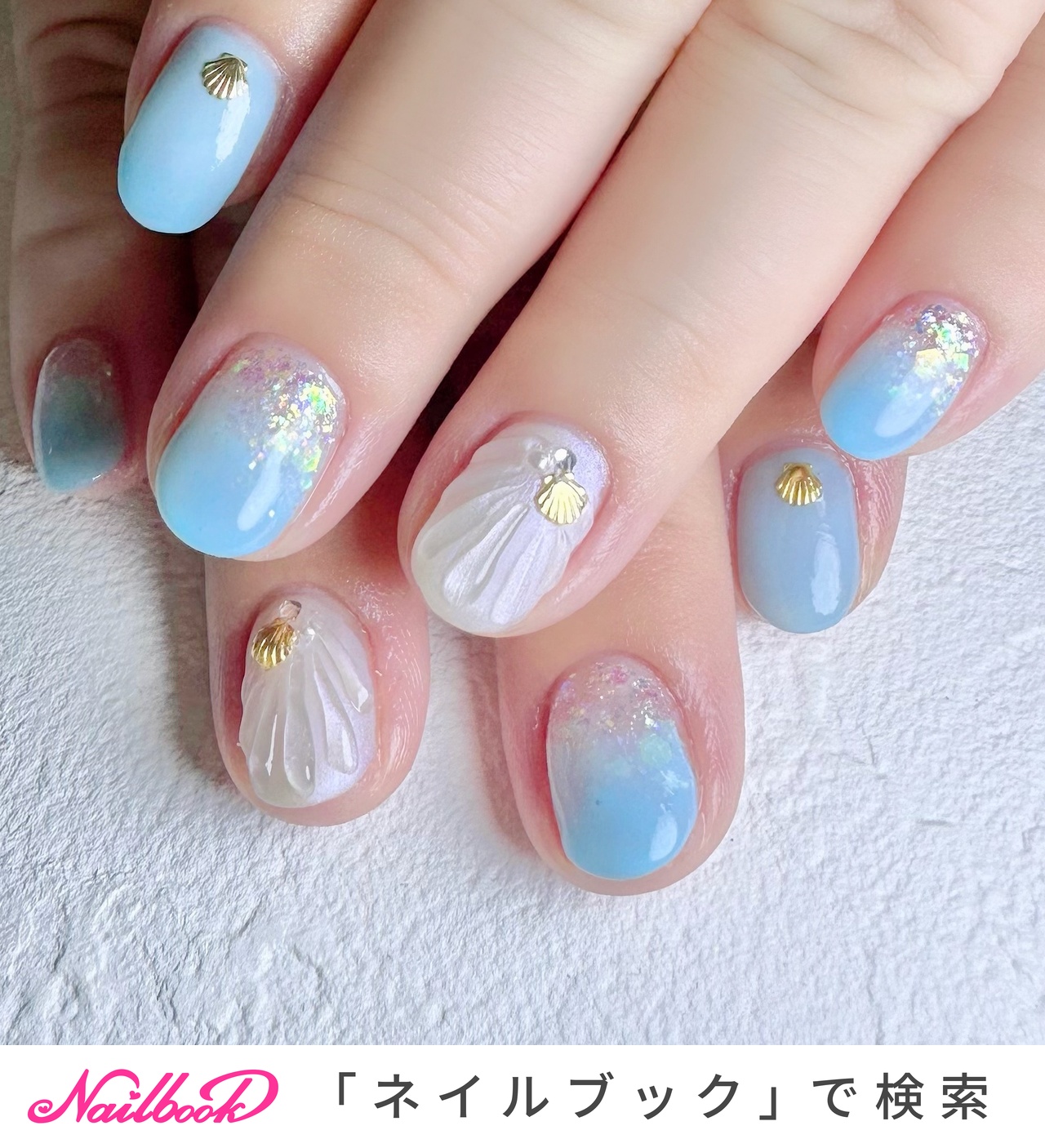 ビジューのネイルデザイン｜ネイルブック