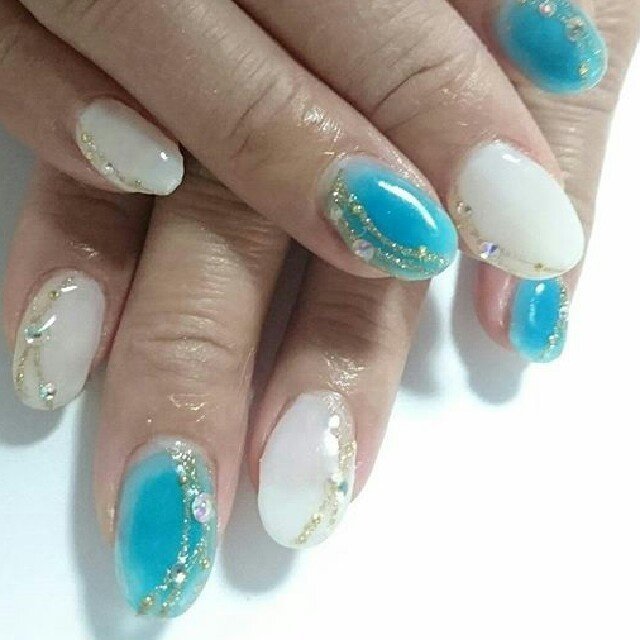 冬 オールシーズン 海 デート ハンド Riru Nailのネイルデザイン No 2900495 ネイルブック