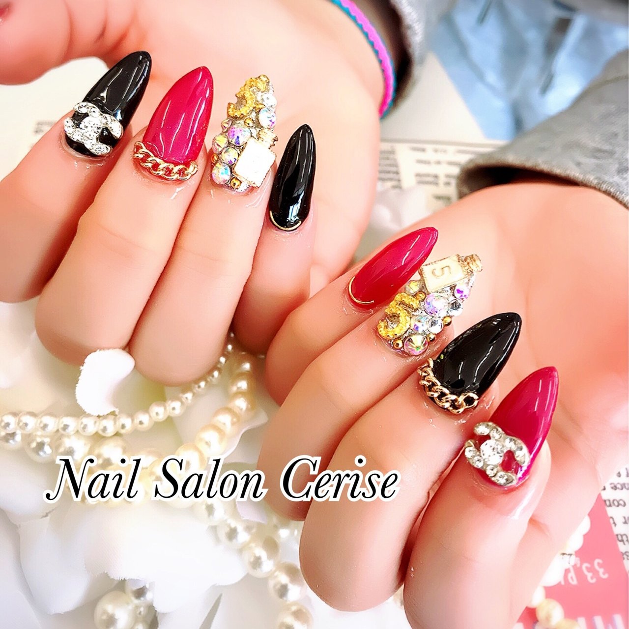 オールシーズン パーティー デート 女子会 ハンド Nail Salon Cerise ネイルサロンスリーズ のネイル デザイン No ネイルブック