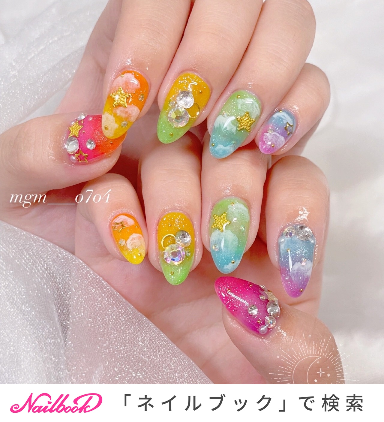 キラキラネイル(キラキラ)/派手のネイルデザイン｜ネイルブック