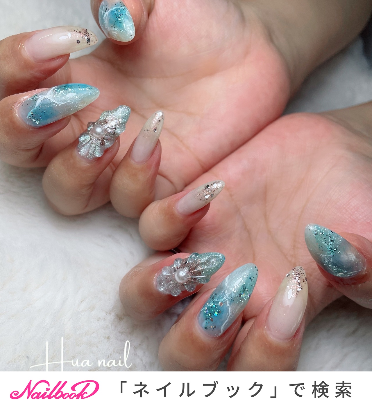 ラメ/フラワーのネイルデザイン｜ネイルブック