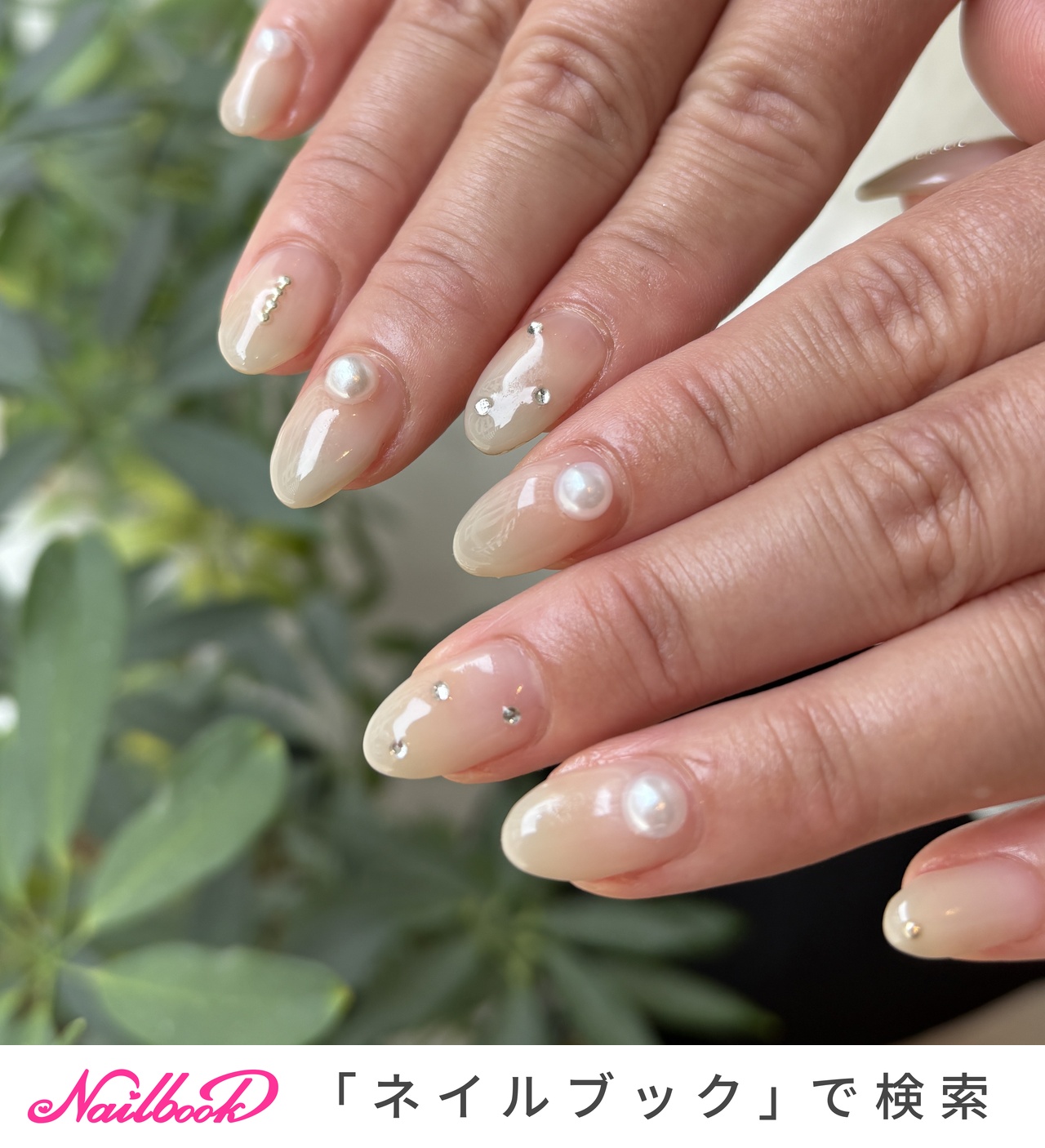 グレー/ワンホンネイルのネイルデザイン｜ネイルブック