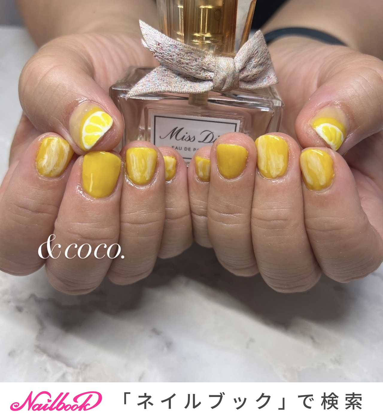 ショート/#レモンネイルのネイルデザイン｜ネイルブック