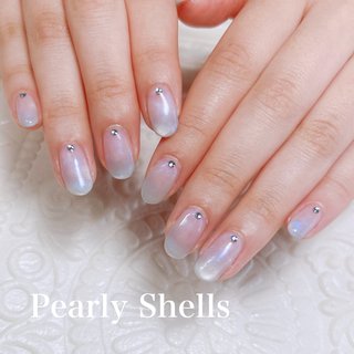 グラデーション/ガラスフレンチネイルのネイルデザイン｜ネイルブック