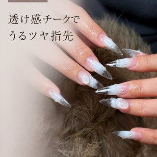 オーロラ/クリア/ジェルネイル - J.chou-chou.NAILのネイルデザイン[No