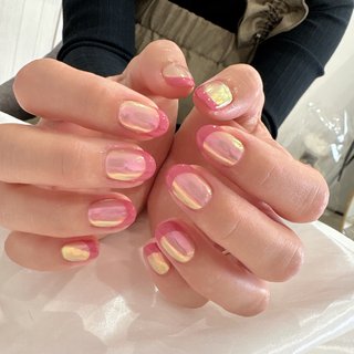 ぬこ様 リクエスト 6点 まとめ商品　ニュアンス　ちゅるん　フレンチガーリー ニュアンスガーリーのネイルデザイン｜ネイルブック