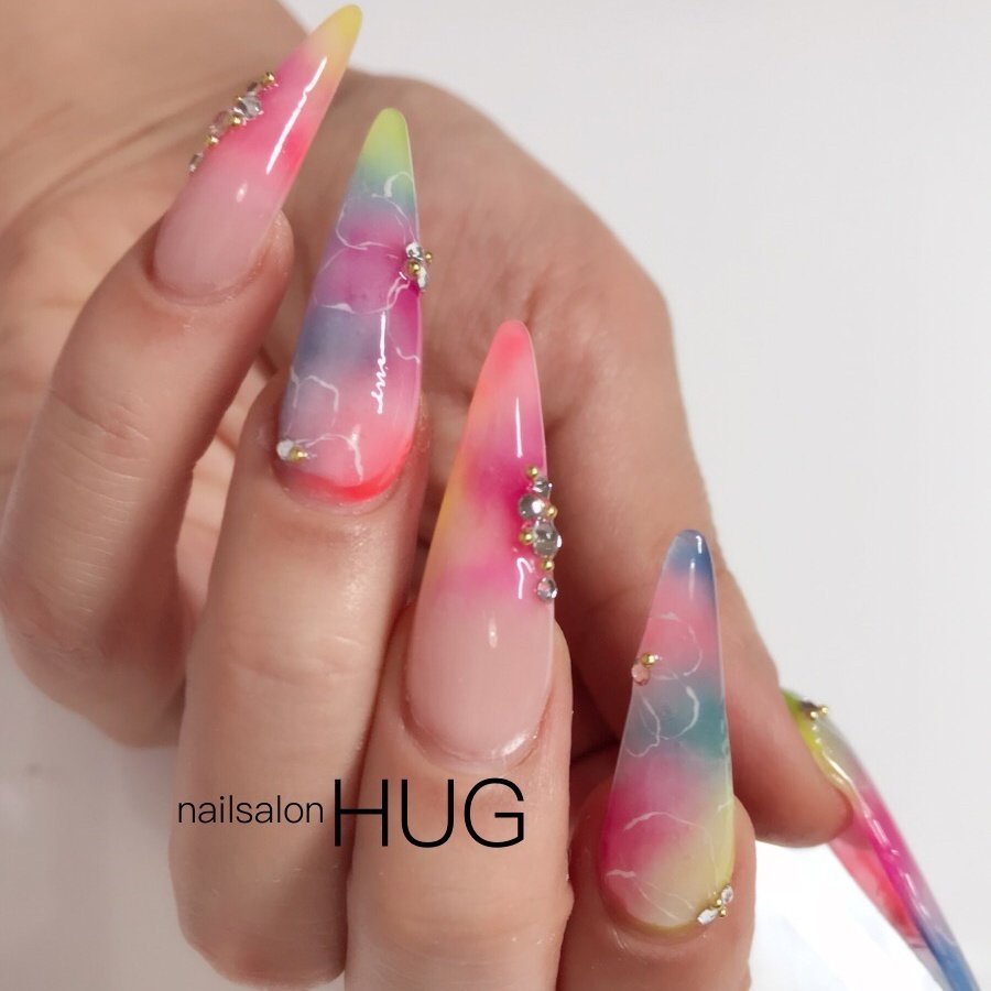 春 夏 デート 女子会 ハンド Nailhugのネイルデザイン No 2903693 ネイルブック