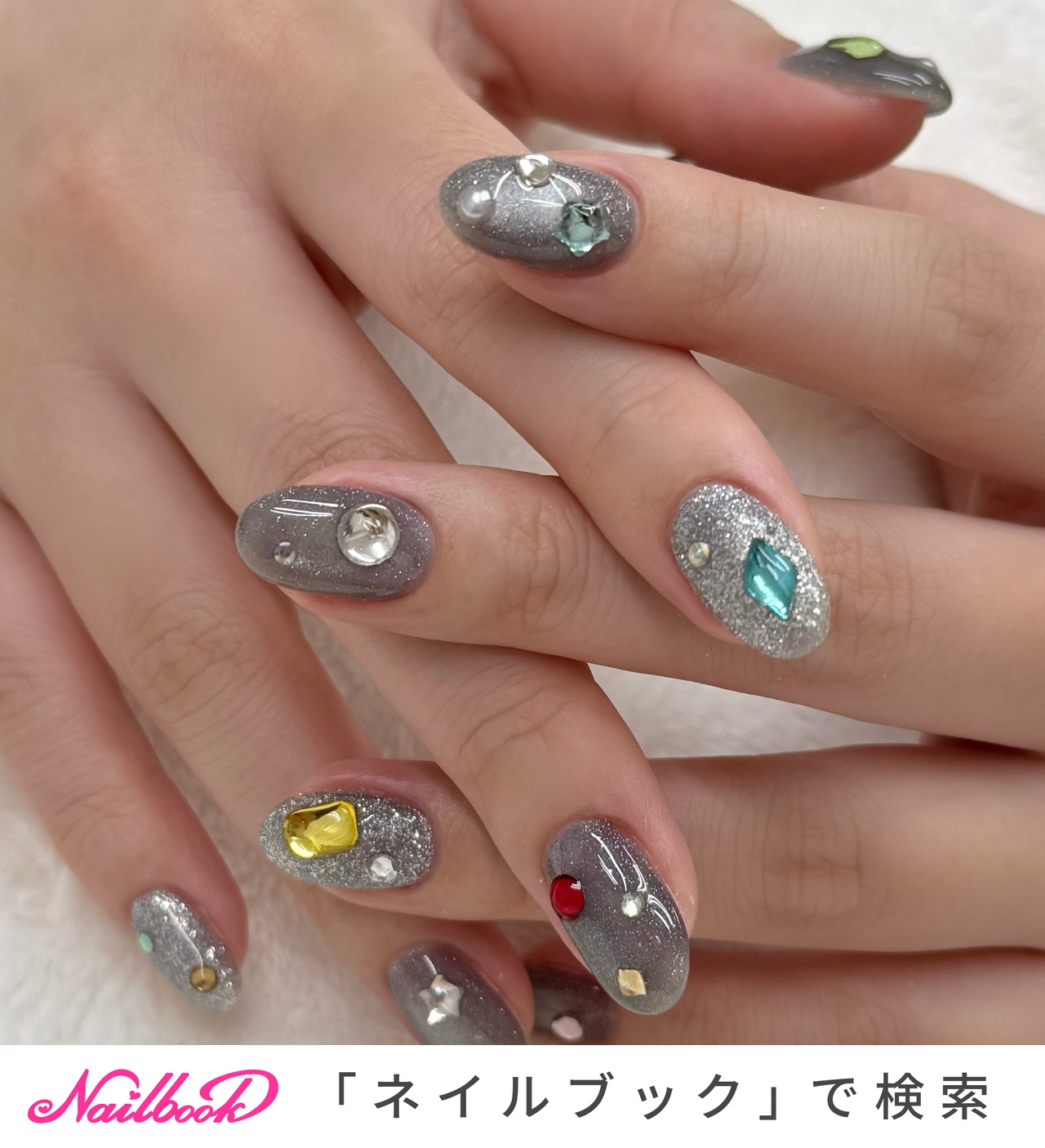 宝石箱ネイルのネイルデザイン｜ネイルブック