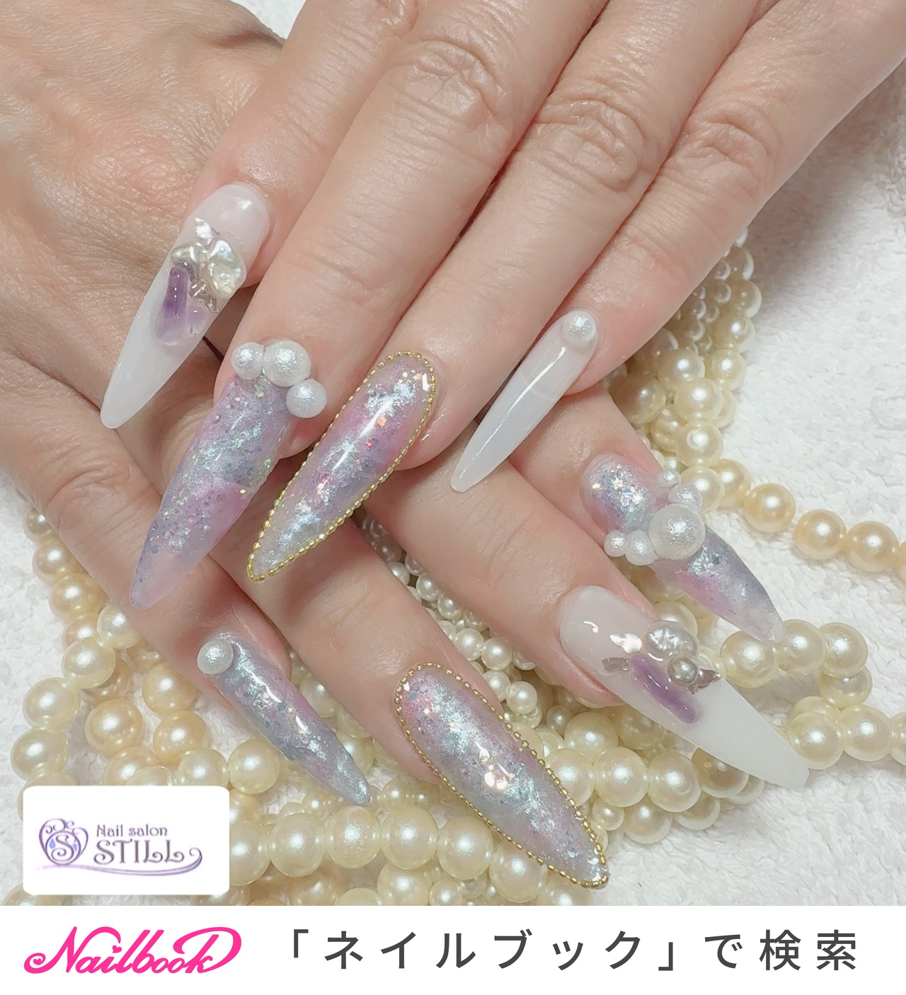 夏/ニュアンス/マグネットのネイルデザイン｜ネイルブック