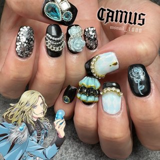 痛ネイル/ステンドグラス/3D/キラキラ/写ネイル - まるみのネイル
