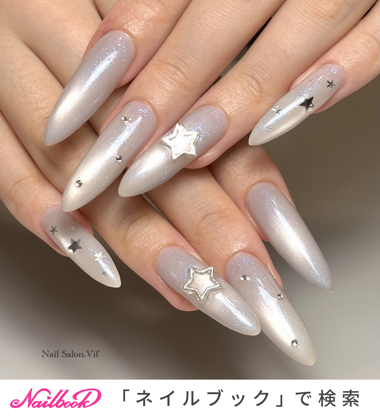 ブルー/グレーのネイルデザイン｜ネイルブック