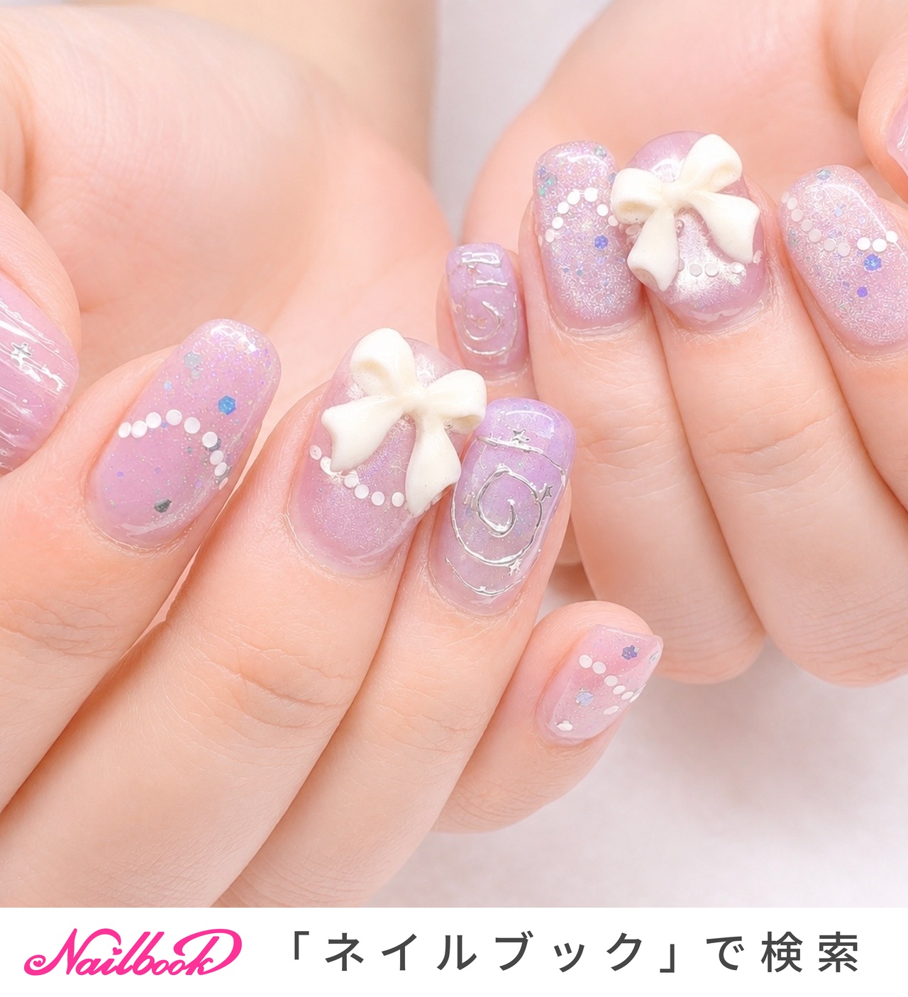 リボンパーツのネイルデザイン｜ネイルブック