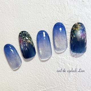 【No.13】ネイルチップ マグネットネイル キラキラ インクネイル マグネット/ネイルチップのネイルデザイン｜ネイルブック
