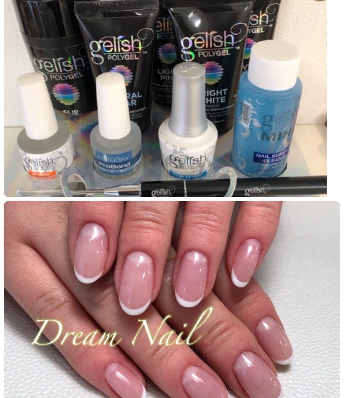 オールシーズン ハンド フレンチ ミディアム クリア Dreamnail のネイルデザイン No ネイルブック