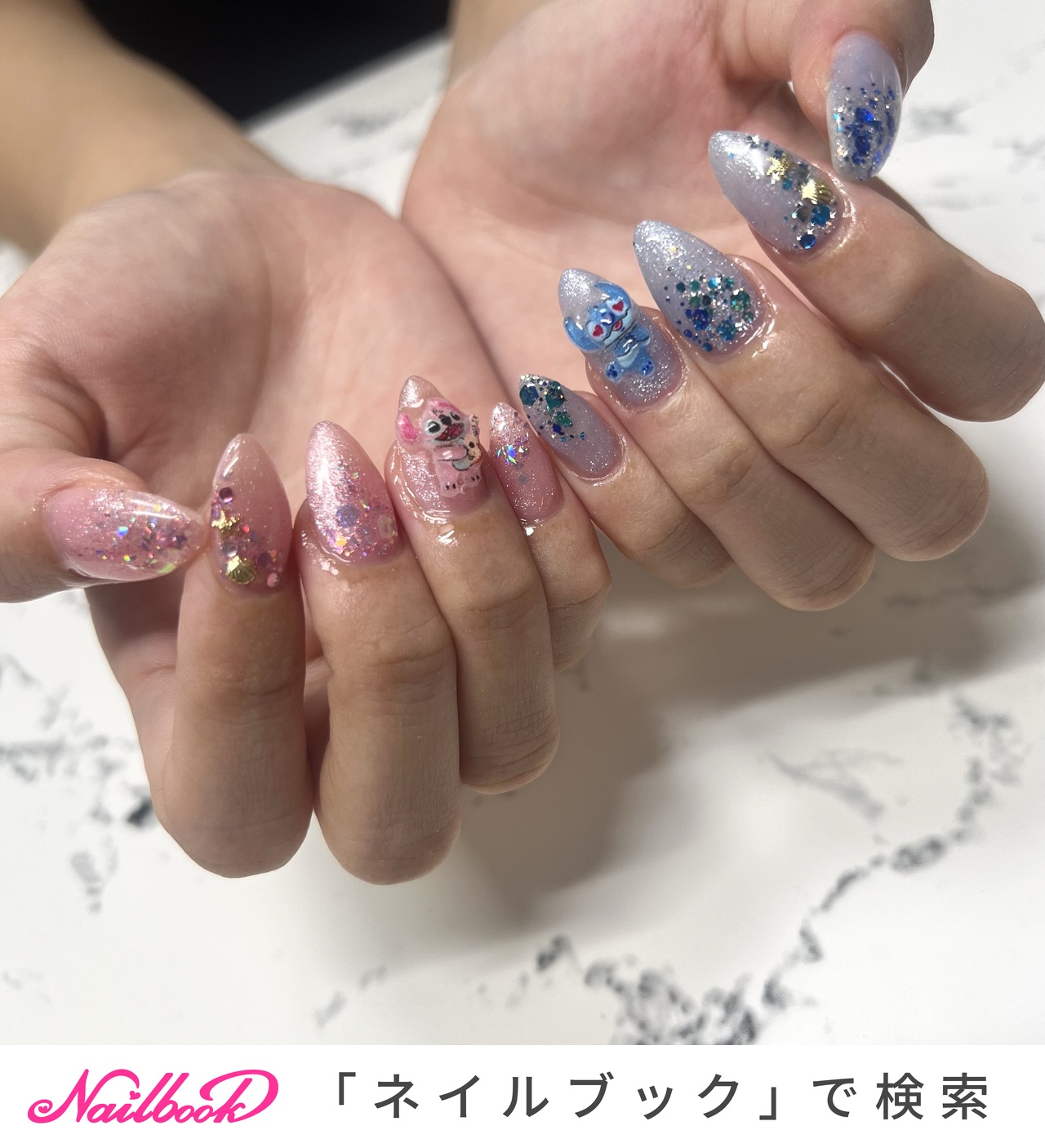 スティッチネイルのネイルデザイン｜ネイルブック