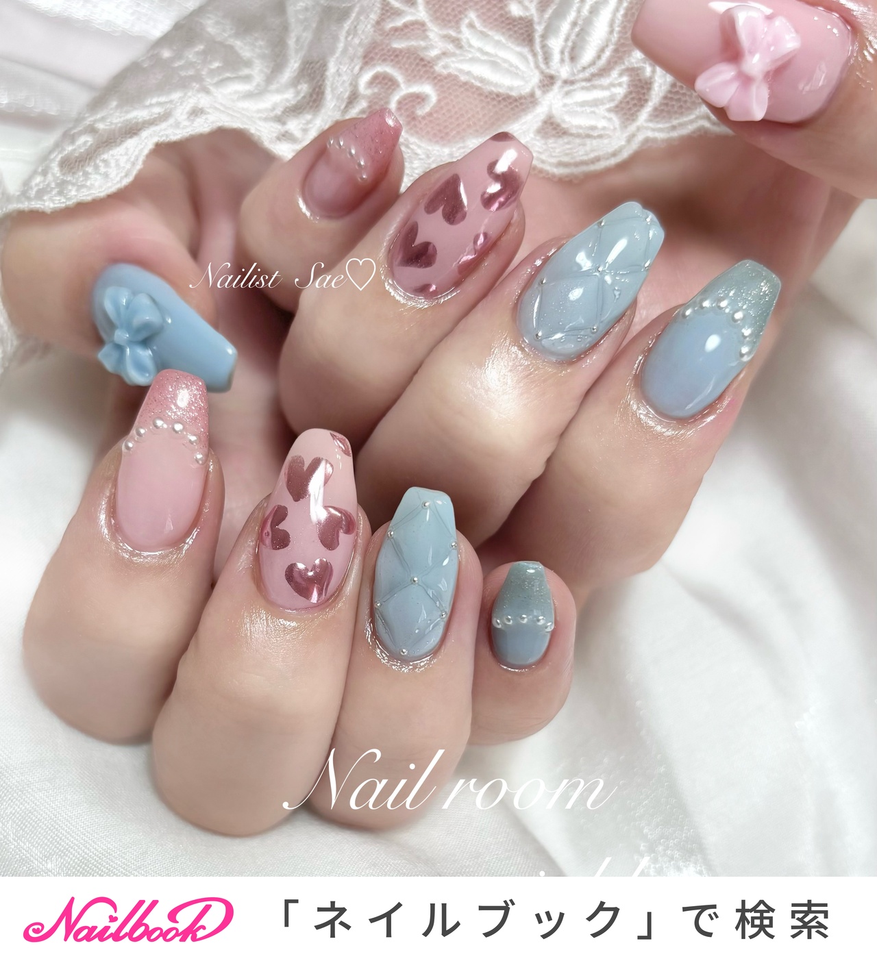 キルティング/#ワンホンネイルのネイルデザイン｜ネイルブック