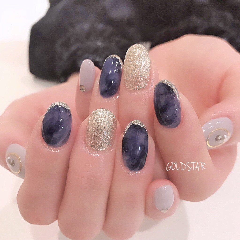 オールシーズン オフィス デート 女子会 ハンド Agloss Nailのネイルデザイン No ネイルブック