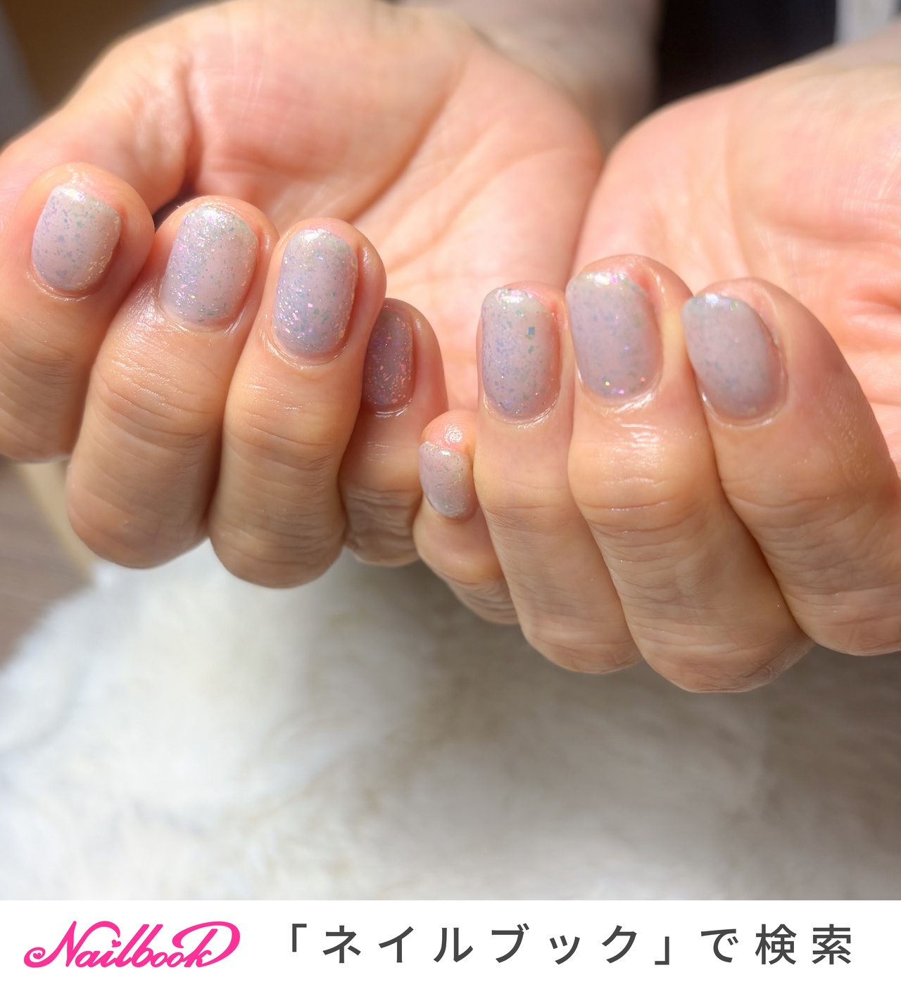 ラメワンカラーのネイルデザイン｜ネイルブック
