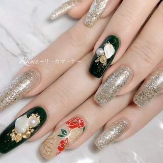 成人式/フラワーのネイルデザイン｜ネイルブック