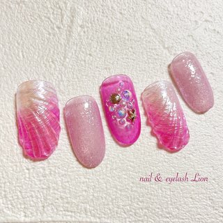 春/ハンド/フラワー/マグネット/ミディアム - lionnail_yoshinoの