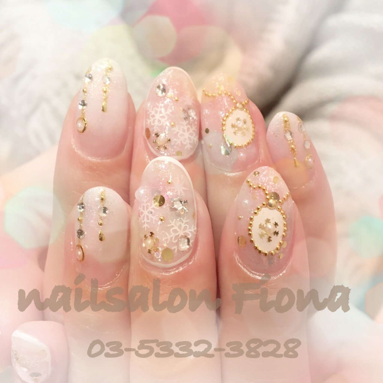 冬 お正月 ブライダル デート ハンド Nailsalon Fionaのネイルデザイン No ネイルブック