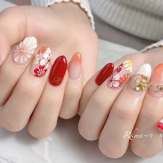 成人式/フラワーのネイルデザイン｜ネイルブック