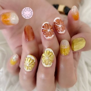 オーバル/#レモンのネイルデザイン｜ネイルブック