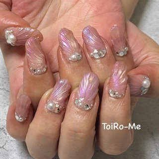ピンク/水色/6月のネイルデザイン｜ネイルブック