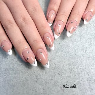 【着画あり】チェック柄　ブラウン　フレンチネイル　シンプル　可愛い　ワンカラー フレンチ/ワンカラーのネイルデザイン｜ネイルブック