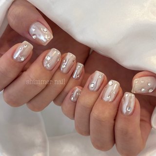 ワンホンネイル(ワンホン/中国ネイル/中華ネイル)/ガラスフレンチの